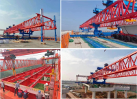 Gantry crane with lifting beams